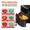 3Pcs Reusable Foldbale Air Fryer Silicone Pot 464¬∞F Heat Resistant Round Replacement of Parchment Liners 3 Food Grade Baking Basket Pans for 4+Quart
