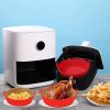 3Pcs Reusable Foldbale Air Fryer Silicone Pot 464¬∞F Heat Resistant Round Replacement of Parchment Liners 3 Food Grade Baking Basket Pans for 4+Quart