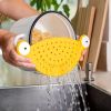 1pc Pasta Strainer - Cute Monster Eye Design - BPA Free Food Strainer For Kitchen - Noodle And Pot Strainer Kitchen Accessory Gift