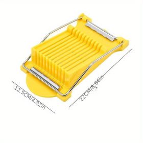 1pc, Multifunctional Luncheon Meat Cutter, Stainless Steel Egg Cutter, Cutting 10 Pieces For Fruit Onion Soft Food Roast Legs, Spam Slicer, Kitchen To (Color: Yellow Luncheon Meat Slicer)